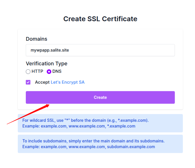 Create Certificate - SslForWeb