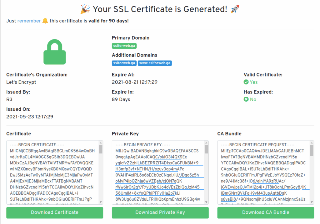 Generate Free Let's Encrypt SSL Certificate Blog - SslForWeb